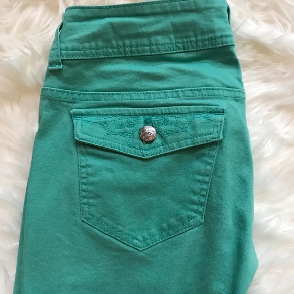 Riders by Lee Jeans Size 8 Green Capris - Picture 5 of 6